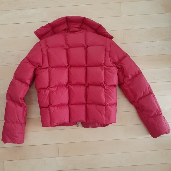 VTG Y2K G-Star Raw Denim Women's Down Jacket Red Size Small Rare - Picture 8 of 11
